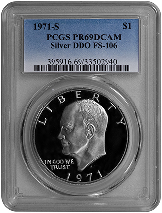 1972-S Silver Eisenhower Dollar PCGS PR69DCAM A Top Ike $1 Source In The USA! 