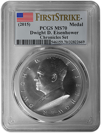 2015 Lyndon Johnson Silver Medal PCGS MS70 FIRST STRIKE Chronicles Set 